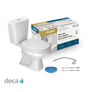 Kit Completo de Bacia com Caixa Acoplada Aspen Branco - (KP75017) - Deca