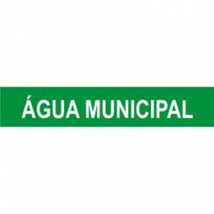 Adesivo para Tubos Identificação Água Municipal 40x200mm Verde - Craftmark