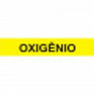 Adesivo para Tubos Identificação Oxigênio Oxigênio 25x200mm Amarelo - Craftmark