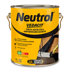 Tinta Asfáltica Neutrol 3,6 Litros - Vedacit