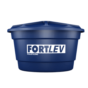 Caixa D´água Polietileno 1.000 litros Com Tampa Azul - Fortlev