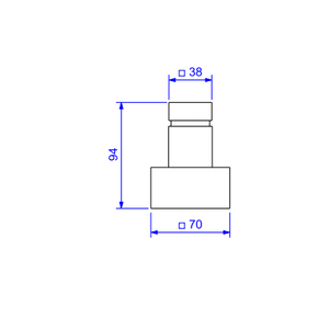 Acabamento para Registro de Gaveta e Pressão Cubo 1 1/4"" até 1 1/2"" Cromado - (4900C86GD) - Deca