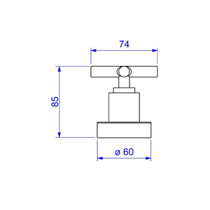 Acabamento para Registro de Gaveta e Pressão Duna Clássica 1/2"" até 1"" Cromado - (4900C64PQ) - Deca