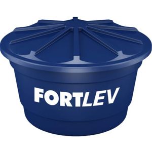Caixa D´água Polietileno 2.000 litros Com Tampa Azul - Fortlev