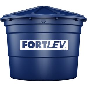 Caixa D´água Polietileno 5.000 litros Com Tampa Azul - Fortlev