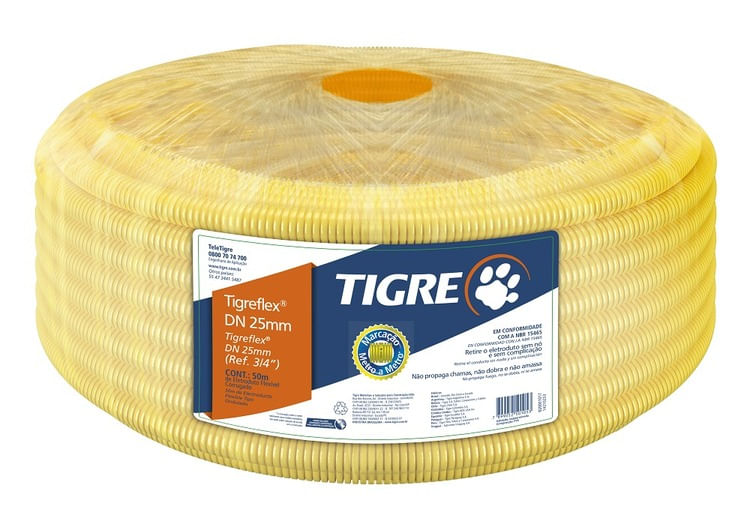 Eletroduto-Corrugado-PVC-TigreFlex-25mm-50m-Amarelo---Tigre