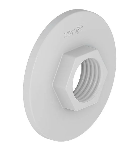 Flange-Sextavada-sem-Furo-PVC-Roscavel-Branco---Tigre
