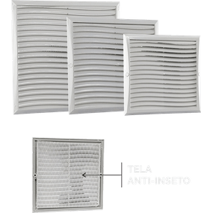 Grelha Ventilação com Tela 20x20cm - Acea do Brasil