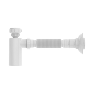 Sifão para Lavatório com Copo PVC Branco - Blukit