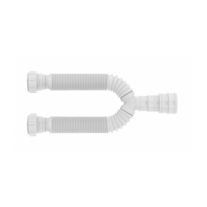 Sifão Universal Duplo com Tubo Extensivo Branco - Blukit