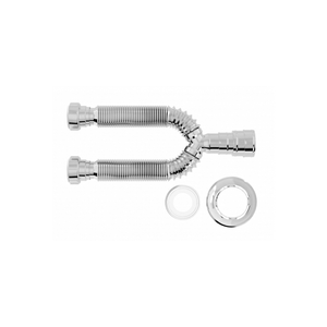 Sifão Universal Duplo com Tubo Extensivo Cromado - Blukit