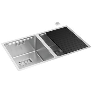 Cuba Dupla Sobrepor Retangular Aço Inox Wish 200x400x740mm - (CC62075DUOINX) - Deca