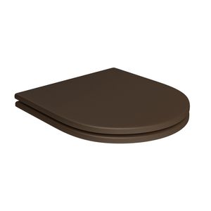 Assento Sanitário Slow Close com Fixação Poliéster Gold Matte Carrara LK Nuova Level Marrom - (AP237GLMT22) - Deca