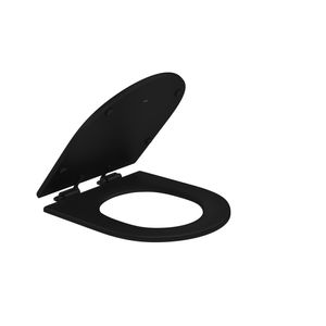 Assento Sanitário Slow Close com Protekto Poliéster Preto  - AP.237.BL.MT.94 -  Deca