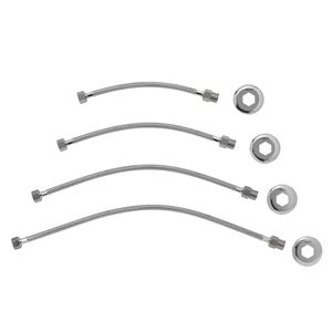 Ligação Flexivel Trançado Aço Inox 1/2"" x 30cm Cromado - (4607C030) - Deca