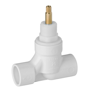 Base de Registro de Pressão Cerâmico 1/2 Volta PVC Basetec 25mm - Docol