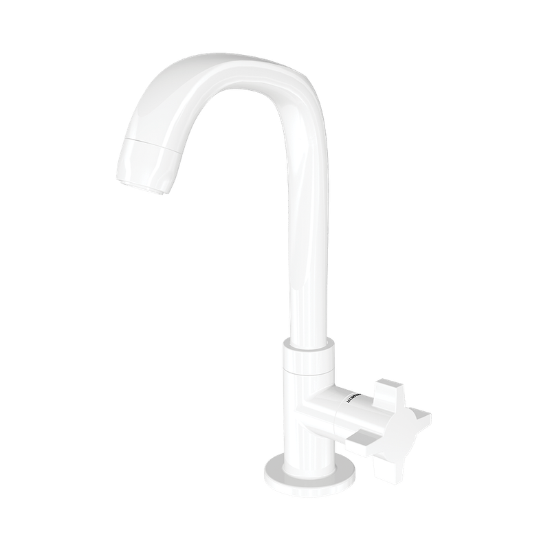 Torneira-para-Lavatorio-de-Mesa-Bica-Alta-Fitt-Cross-1195-F64-Branco---Lorenzetti