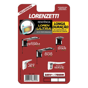 Resistência para Chuveiro Acqua Ultra 3065B 7800W 220V - Lorenzetti