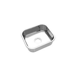 Cuba Simples para Válvula 412 Retangular Aço Inox Luxo CS40 400x340x170mm Escovado - Mekal