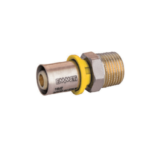 Conector Macho Fixo Pex Gás 26x1" - EMMETI