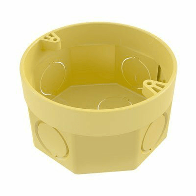 Caixa-de-Luz-com-Anel-Deslizante-Octogonal-Tigreflex-3x3--Amarelo---Tigre