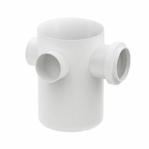 Caixa Sifonada sem Grelha e Porta Grelha PVC Esgoto DN 100x150x50mm 3 Entradas Branco - Tigre