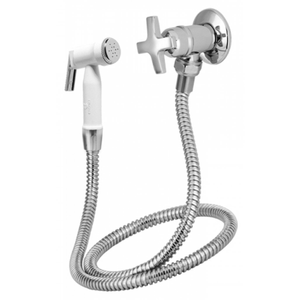 Ducha Higiênica com Gatilho Branco 1/4 de Volta Alfa C34 1984 Cromado - Esteves