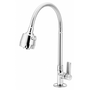 Torneira para Cozinha de Mesa 1/4 de Volta Bica Articulada com Ducha C60 Cromado - Esteves