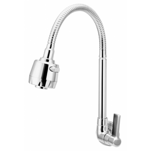 Torneira para Cozinha de Parede 1/4 de Volta Bica Articulada com Ducha C60 Cromado - Esteves