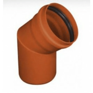 Joelho 45 Bolsa Bolsa PVC Ocre 100mm - Plastfran