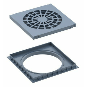 Grelha Piso Quadrado PVC 350mm - Tigre