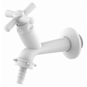 Torneira para Jardim e Tanque de Parede com Bico 1/2 a 3/4" 10cm Branco - Tigre Metais