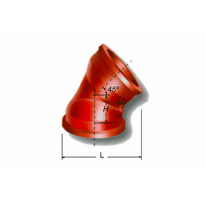 Joelho 45 Ferro Fundido HL 75mm - PSQ