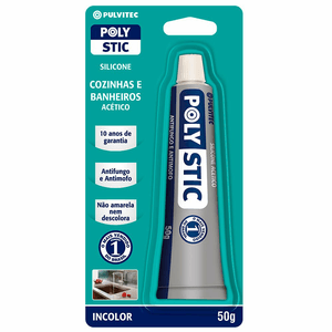Silicone Polystic 50g Incolor - Pulvitec