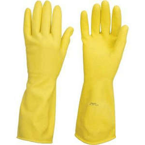 Luva com Forro Latex Tamanho P Amarelo - Vonder