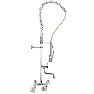 Misturador para Cozinha Duplocomando de Parede Bica Móvel R824 Pré Lavagem Cromado - Wog