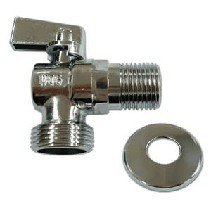 Torneira para Jardim e Tanque Máquina de Parede Esfera Angular 3/4 x 1/2" Cromado - Wog