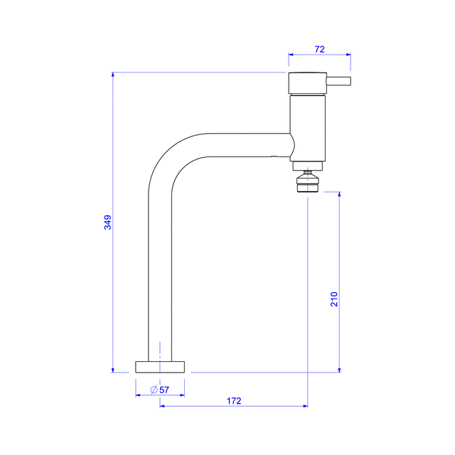 Misturador-para-Cozinha-Monocomando-de-Mesa-Bica-Movel-Link-Black-Matte----2256BLLNKMT----Deca