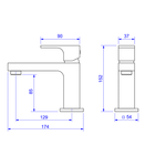 Misturador-para-Lavatorio-Monocomando-de-Mesa-Bica-Baixa-Unic-Black-Matte----2875BL90MT----Deca