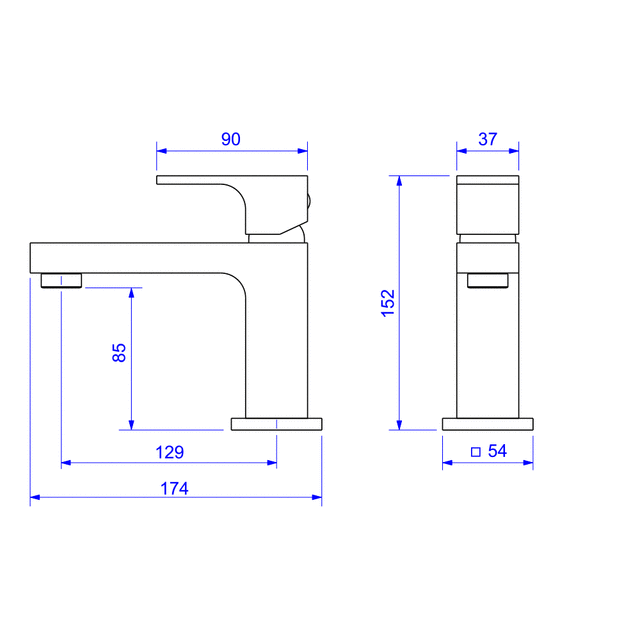 Misturador-para-Lavatorio-Monocomando-de-Mesa-Bica-Baixa-Unic-Black-Matte----2875BL90MT----Deca