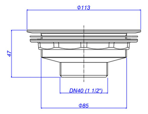 Valvula-de-Escoamento-para-Cozinha-4-1-2---Black-Matte----1622BLMT----Deca