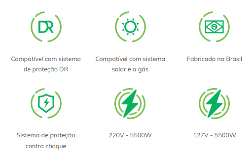 Torneira Eletrica Eletronica Prima 5500W 220V Branco - Zagonel-7.png