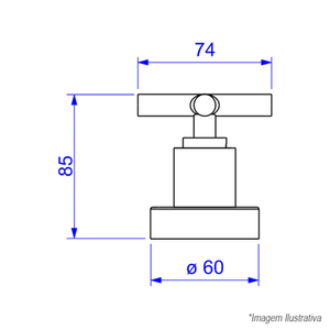 Acabamento para Registro de Pressão Duna Clássica 1/2"" até 3/4"" Cromado - (4916C64PQ) - Deca