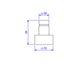 Acabamento-para-Registro-de-Gaveta-e-Pressao-Cubo-1-1-4---ate-1-1-2---Cromado----4900C86GD----Deca