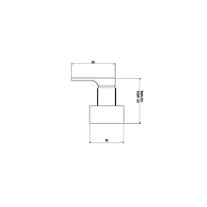Acabamento para Registro de Gaveta e Pressão Unic 1 1/4"" até 1 1/2"" Cromado - (4900C90GD) - Deca