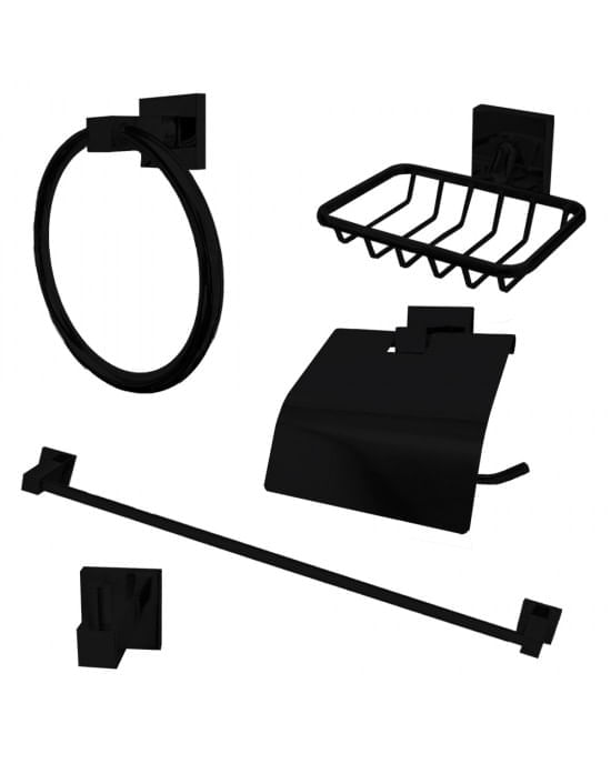 Kit-de-Acessorios-5-Pecas-Quadrado-Square-Preto---Esteves