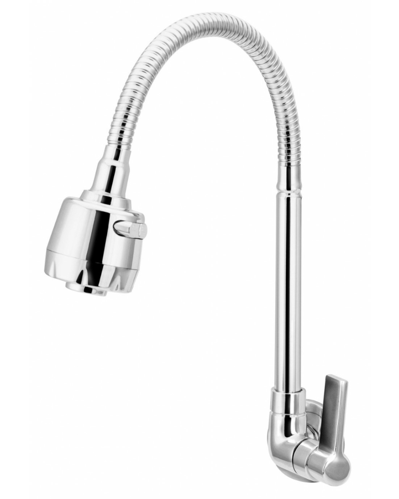 Torneira-para-Cozinha-de-Parede-1-4-de-Volta-Bica-Articulada-com-Ducha-C60-Cromado---Esteves