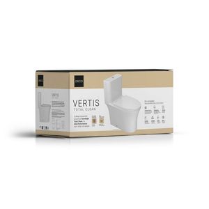Kit Completo de Bacia com Caixa Acoplada Vertis Total Clean Branca - Deca