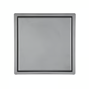 Grelha Cega com Caixilho Quadrado Inox 100mm Cromado - CLX