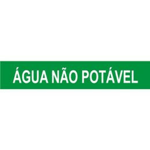 Adesivo para Tubos Identificação Água Não Potável 55x350mm Verde - Craftmark